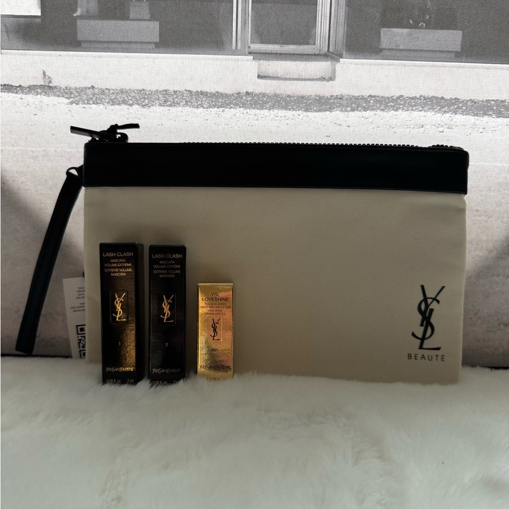 Black and Cream YSL Bag